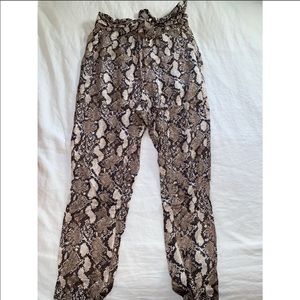 H&M snake print pants